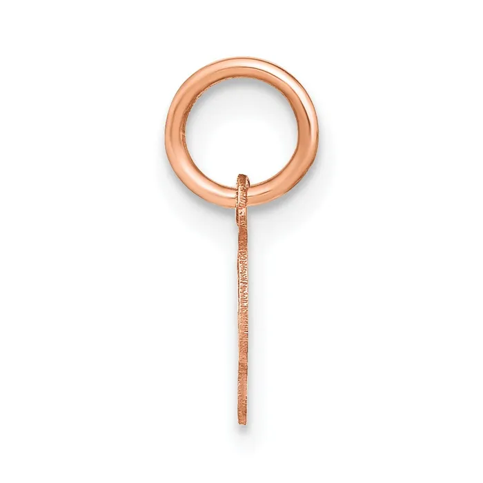 Charm Necklaces 14k Rose Gold Upper case Letter S Initial Charm TreasureFineJewelers