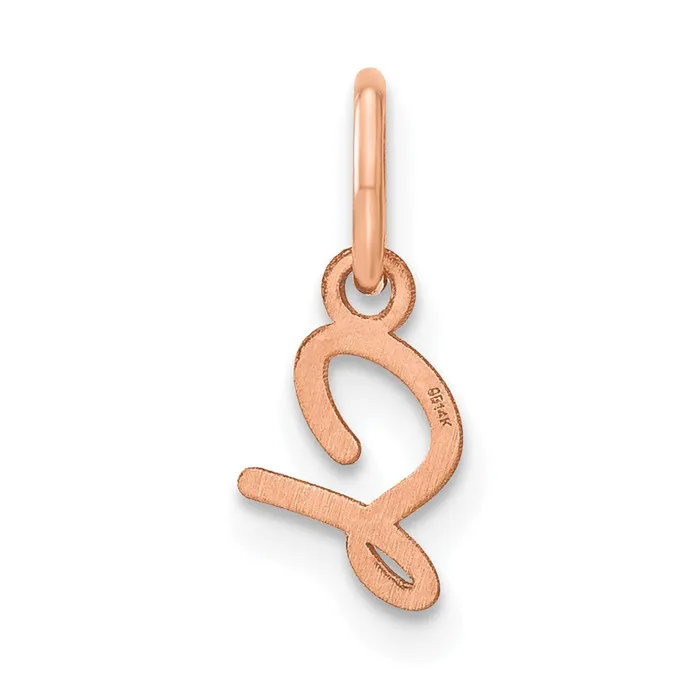 Charm Necklaces 14k Rose Gold Upper case Letter S Initial Charm TreasureFineJewelers