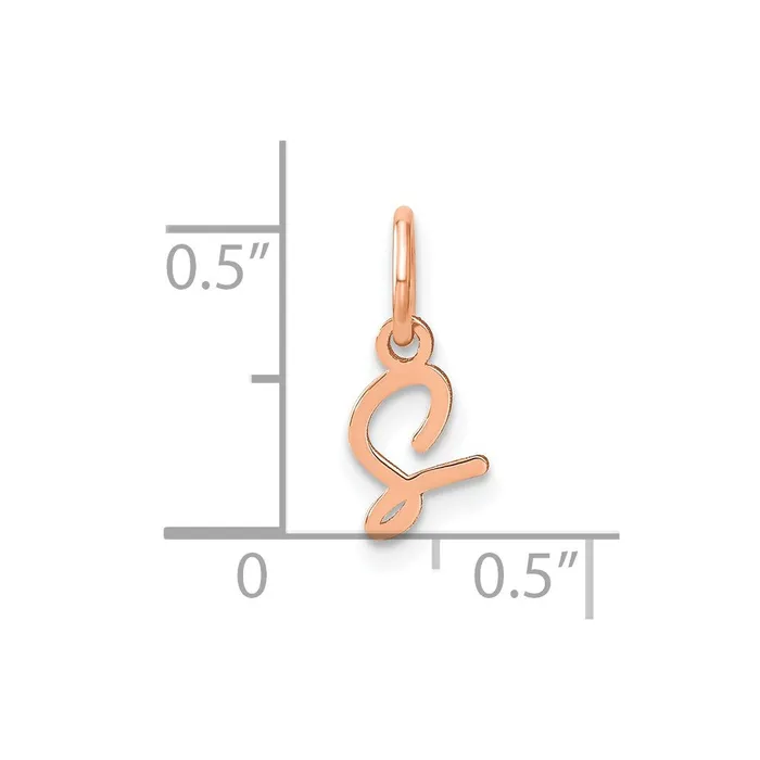 Charm Necklaces 14k Rose Gold Upper case Letter S Initial Charm TreasureFineJewelers