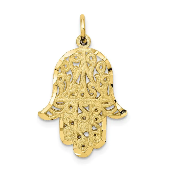 Charm Necklaces TreasureFineJewelers 10k Filigree Chamseh Charm