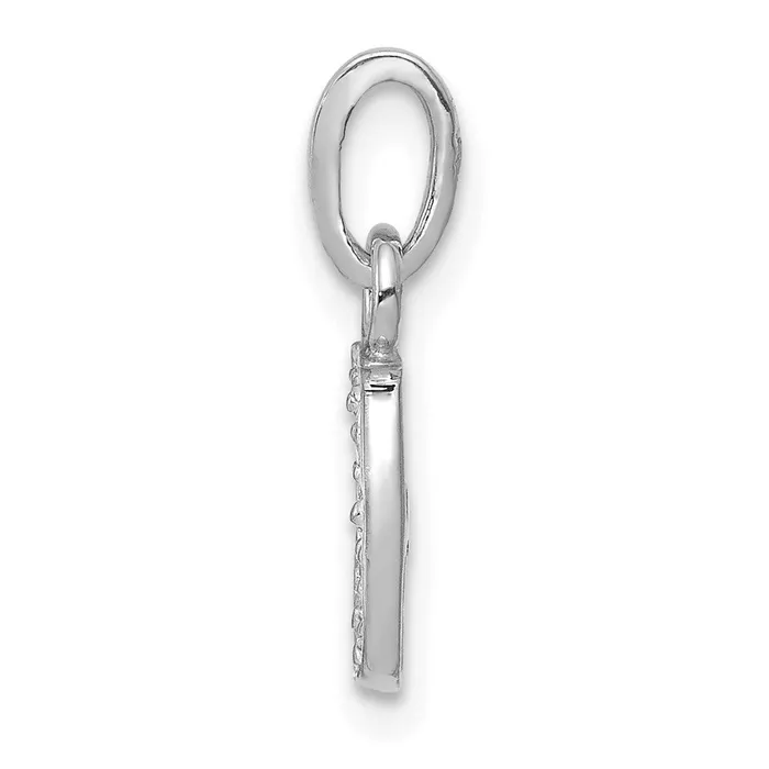 Charm Necklaces TreasureFineJewelers 10k White Gold Initial J Charm