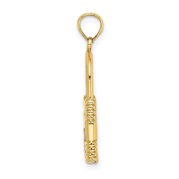Charm Necklaces TreasureFineJewelers 14K 3D Padlock wKey Hole Charm