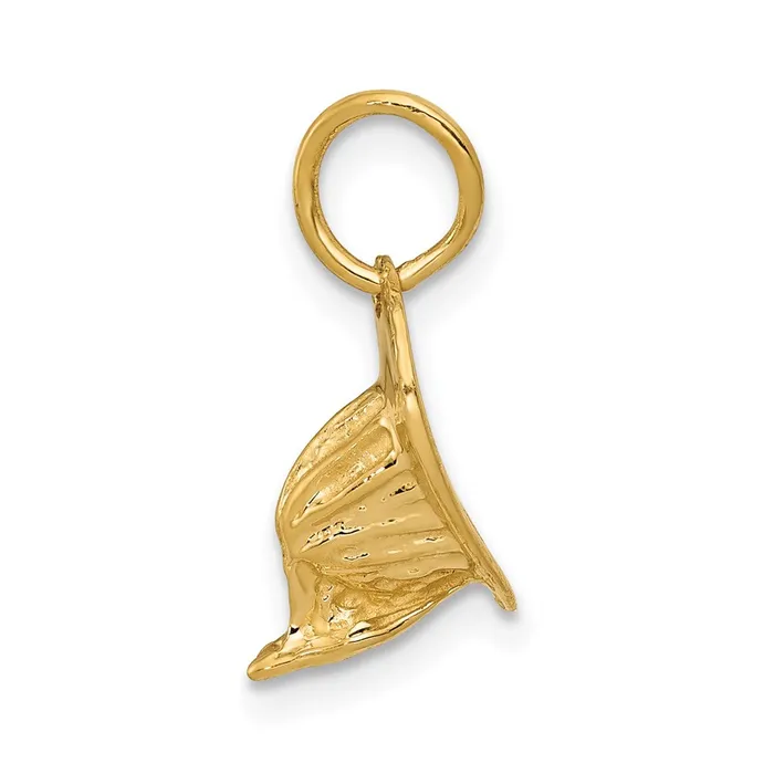 Charm Necklaces TreasureFineJewelers 14k 3D Firemans Hat Charm