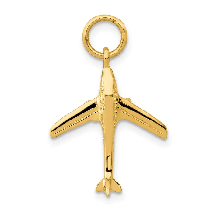 Charm Necklaces TreasureFineJewelers 14k 3D Jet Charm
