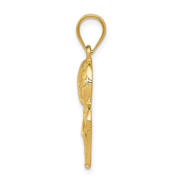 Charm Necklaces TreasureFineJewelers 14K Basketball and Net Charm
