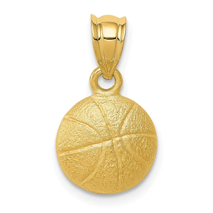 Charm Necklaces TreasureFineJewelers 14k Basketball Charm
