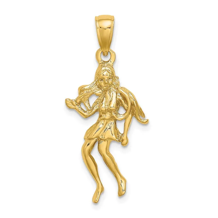 Charm Necklaces TreasureFineJewelers 14k Large Virgo Zodiac Charm