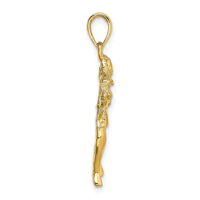 Charm Necklaces TreasureFineJewelers 14k Large Virgo Zodiac Charm