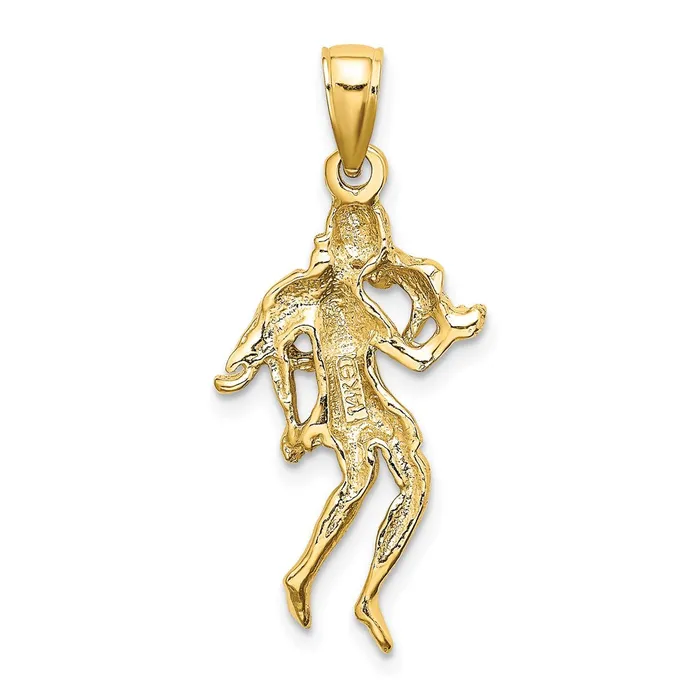 Charm Necklaces TreasureFineJewelers 14k Large Virgo Zodiac Charm