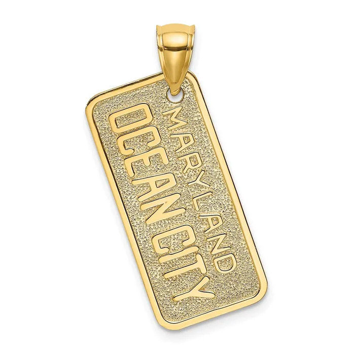 Charm Necklaces TreasureFineJewelers 14k MARYLAND OCEAN CITY License Plate Charm Charm Necklaces TreasureFineJewelers 14k MARYLAND OCEAN CITY License Plate Charm