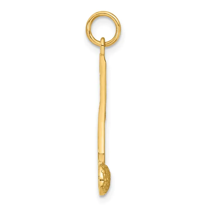 Charm Necklaces TreasureFineJewelers 14k Satin Musical Note Charm