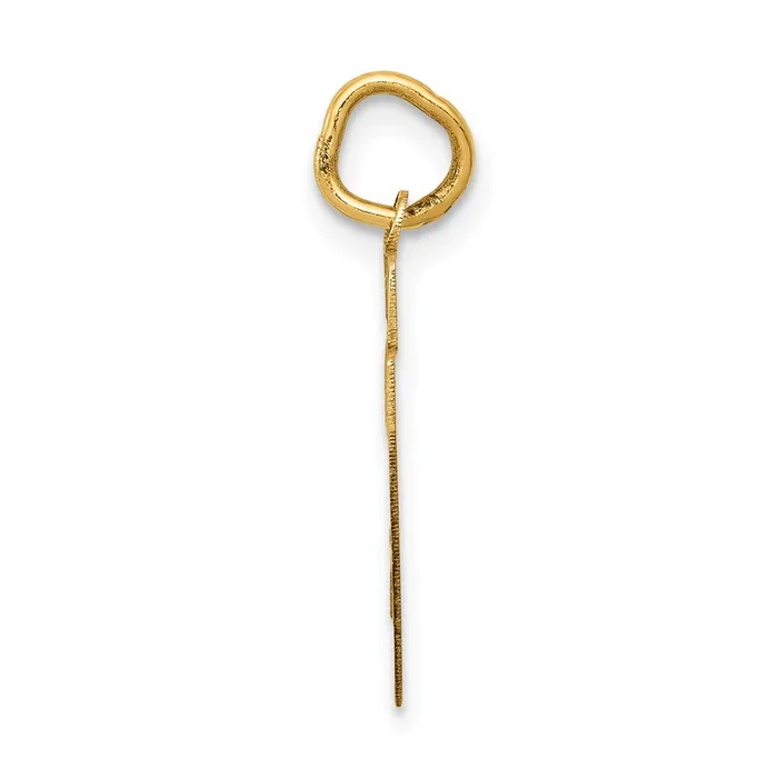 Charm Necklaces TreasureFineJewelers 14k Small Satin Number 27 Charm
