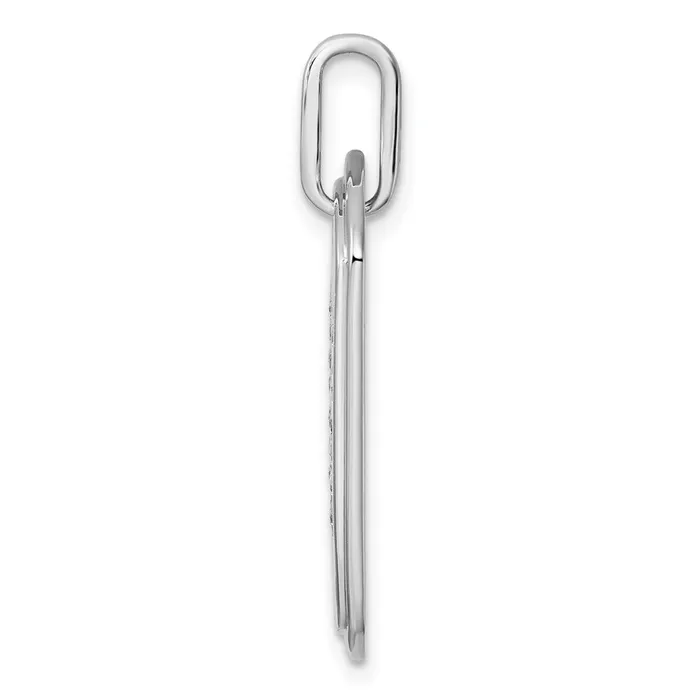 Charm Necklaces TreasureFineJewelers 14K White Gold Diamond Initial N Dog Tag Charm
