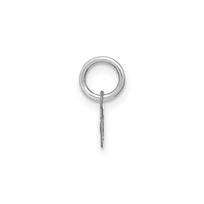 Charm Necklaces TreasureFineJewelers 14k White Gold Lower case Letter V Initial Charm