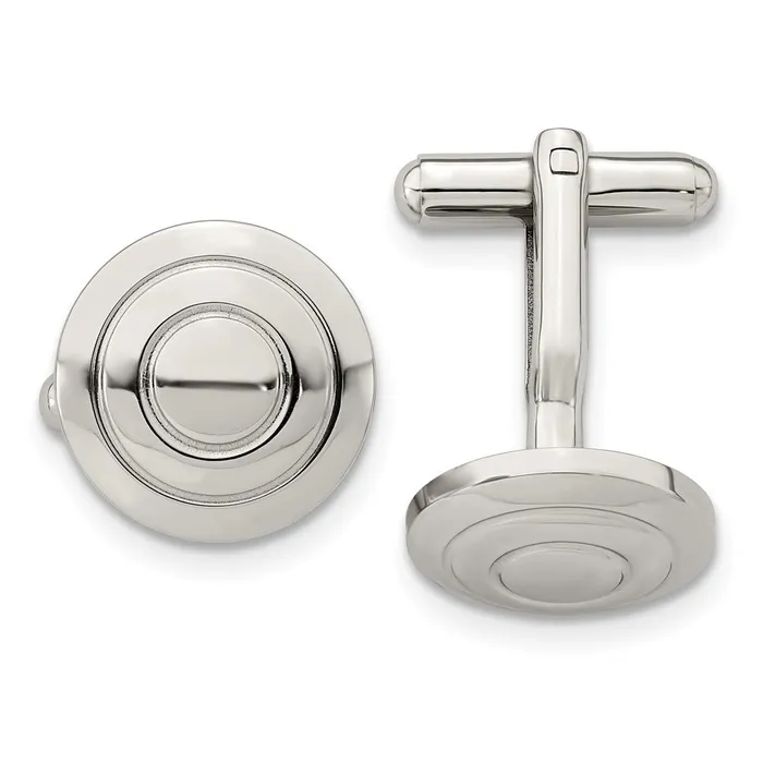 Chisel Stainless Steel Polished Cufflinks TreasureFineJewelers Bracelets