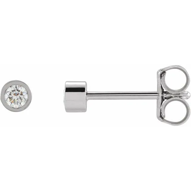 Earrings 14K White Gold 110 CTW Natural Diamond Micro BezelSet Earrings TreasureFineJewelers Earrings 14K White Gold 110 CTW Natural Diamond Micro BezelSet Earrings TreasureFineJewelers