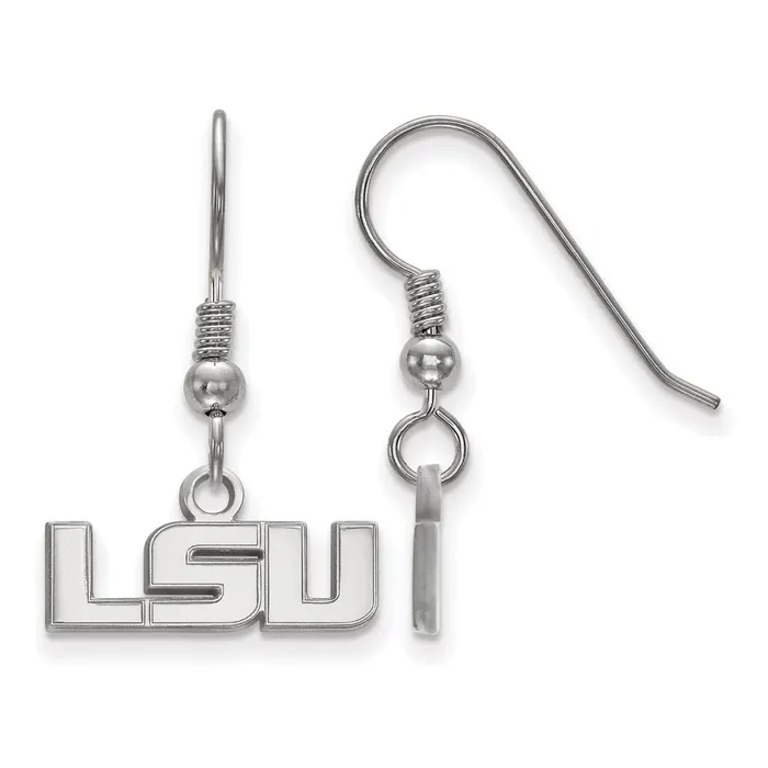 Earrings TreasureFineJewelers Sterling Silver Rhodiumplated Louisiana State University LSU Extra Small Dangle Wire Earrings Earrings TreasureFineJewelers Sterling Silver Rhodiumplated Louisiana State University LSU Extra Small Dangle Wire Earrings