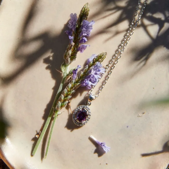 Ema Jewels Necklaces Euterpe Amethyst Sterling Silver Necklace