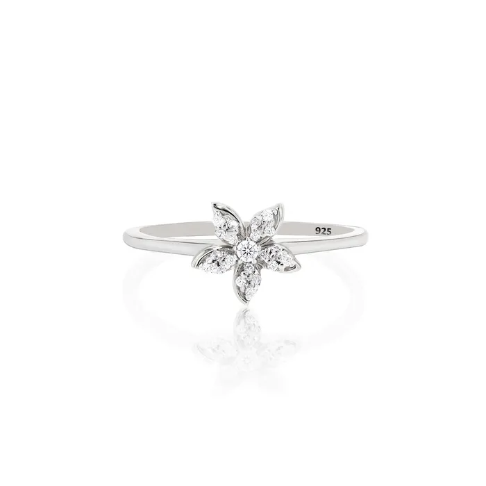 Ema Jewels Rings Eros Crystal Sterling Silver Ring