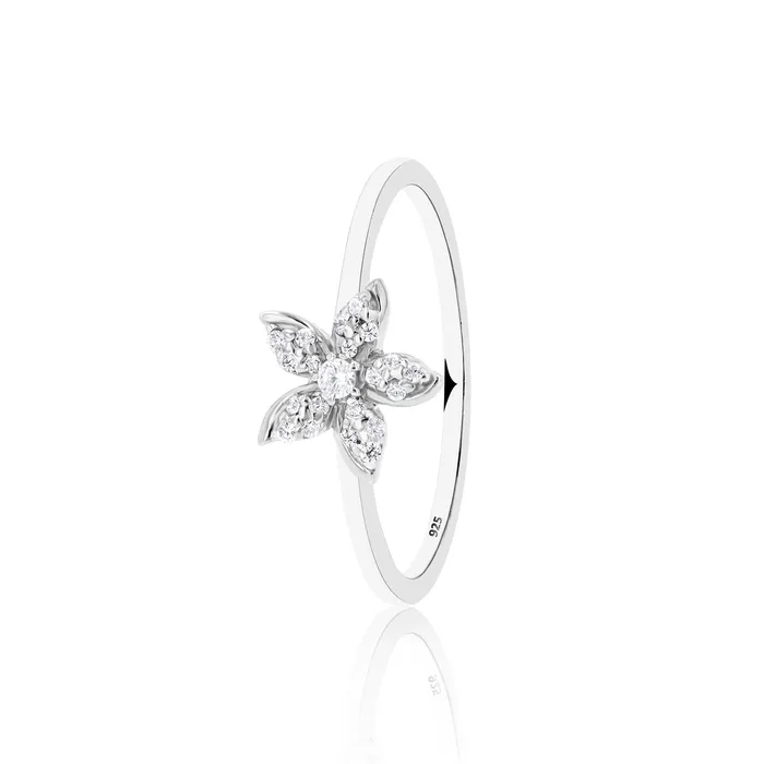 Ema Jewels Rings Eros Crystal Sterling Silver Ring