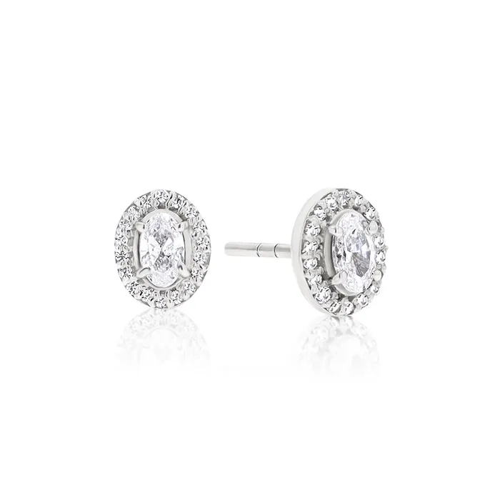 Euterpe Crystal Sterling Silver Earrings Ema Jewels Earrings