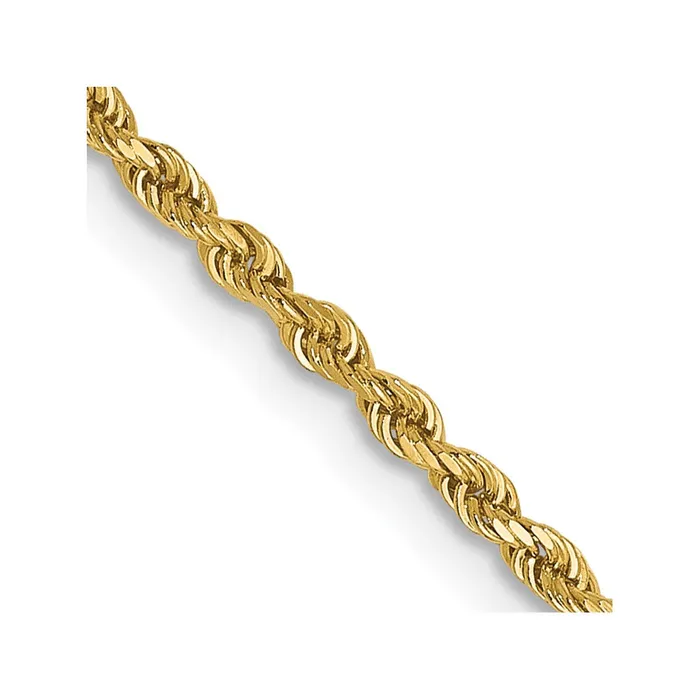 Leslies 14K 15mm DiamondCut Rope Chain TreasureFineJewelers Necklaces