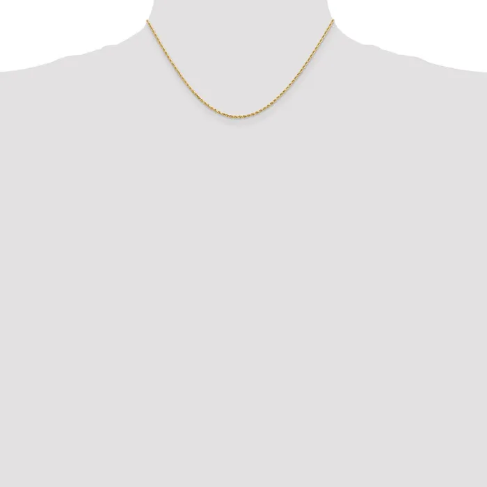 Leslies 14K 15mm DiamondCut Rope Chain TreasureFineJewelers Necklaces