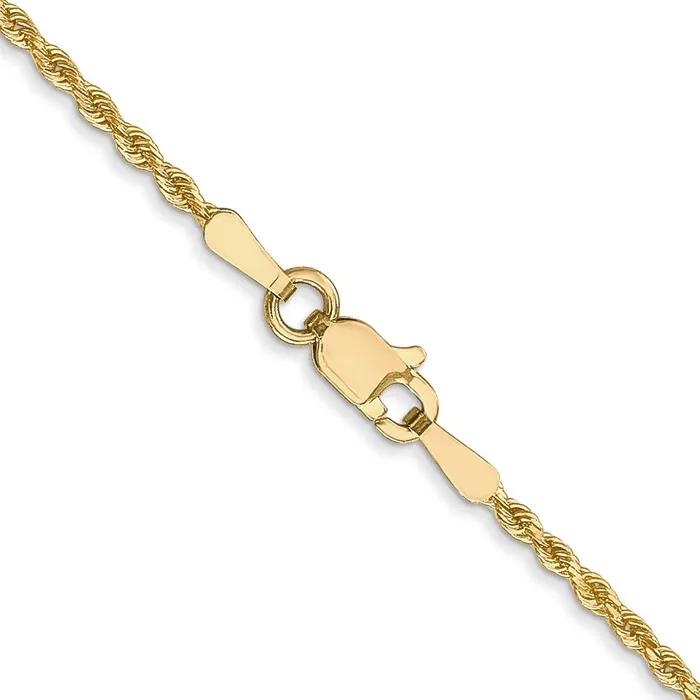 Leslies 14K 15mm DiamondCut Rope Chain TreasureFineJewelers Necklaces
