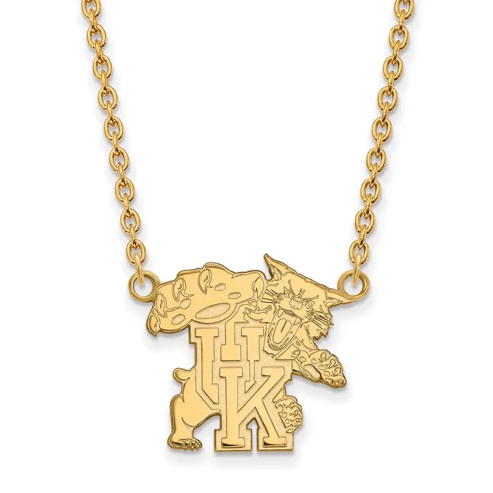 Necklaces 10K Yellow Gold University of Kentucky Large Pendant with Necklace TreasureFineJewelers Necklaces 10K Yellow Gold University of Kentucky Large Pendant with Necklace TreasureFineJewelers