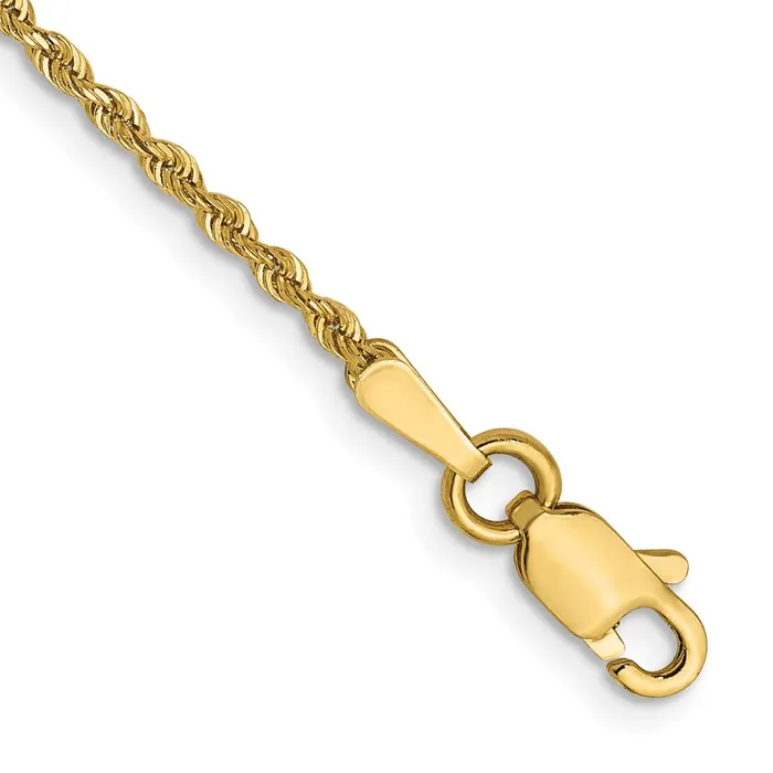 Necklaces 14K 13mm DiamondCut Rope Chain TreasureFineJewelers