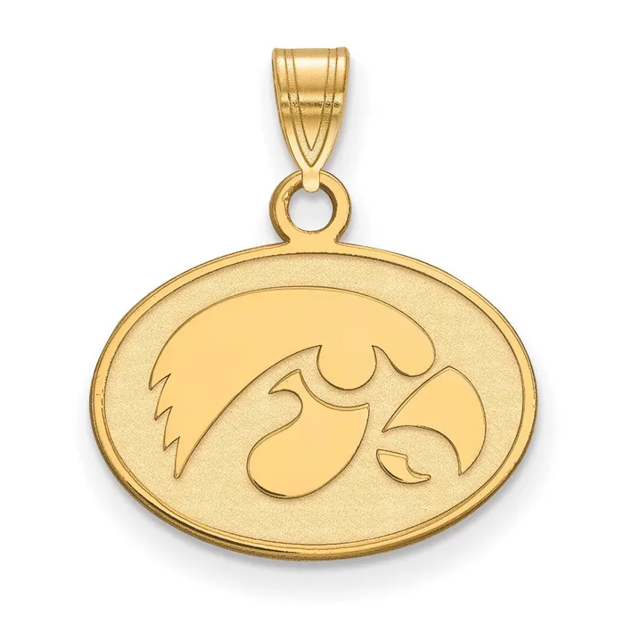 Necklaces 14k Gold University of Iowa Hawk Small Oval Pendant TreasureFineJewelers Necklaces 14k Gold University of Iowa Hawk Small Oval Pendant TreasureFineJewelers
