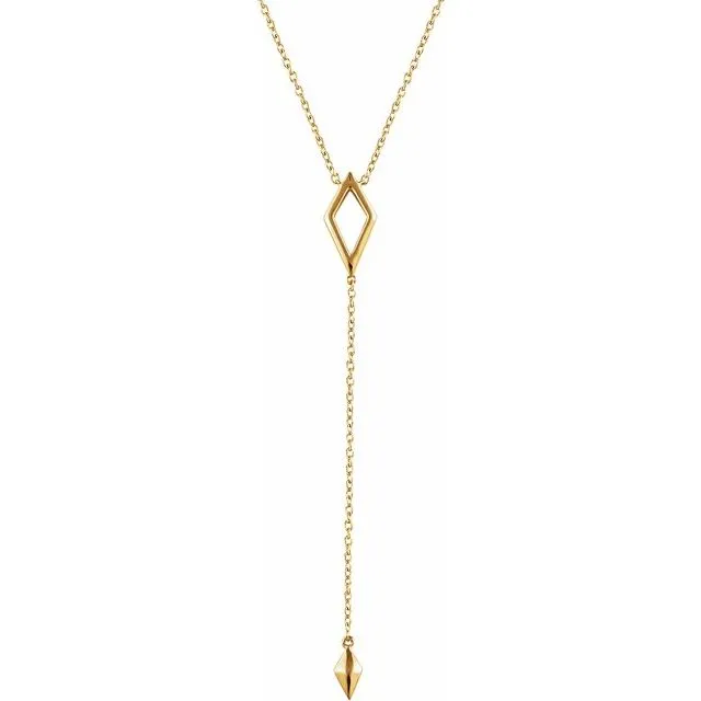 Necklaces 14K Yellow Geometric Y 1618 Necklace TreasureFineJewelers