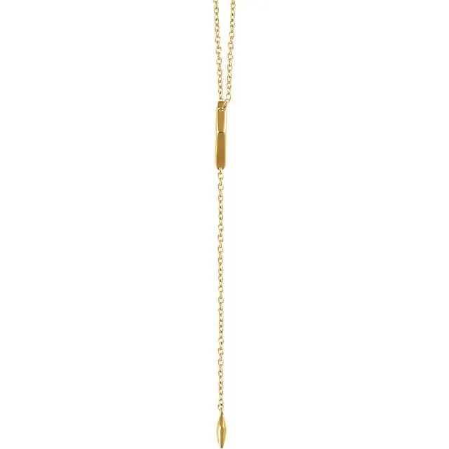 Necklaces 14K Yellow Geometric Y 1618 Necklace TreasureFineJewelers