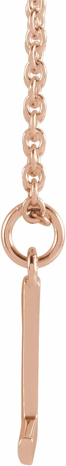 Necklaces 18K Rose GoldPlated Sterling Silver Initial L Dangle 18 Necklace TreasureFineJewelers