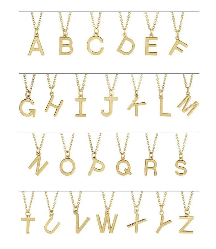 Necklaces 18K Rose GoldPlated Sterling Silver Initial L Dangle 18 Necklace TreasureFineJewelers