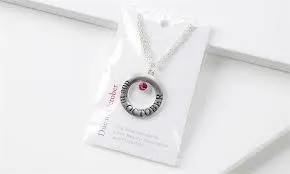 Necklaces Catholic Gifts Canada Due Date Necklace for July
