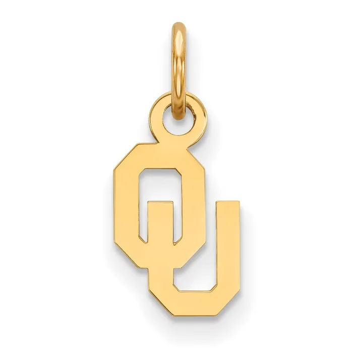 Necklaces Sterling Silver Goldplated University of Oklahoma OU Extra Small Pendant TreasureFineJewelers Necklaces Sterling Silver Goldplated University of Oklahoma OU Extra Small Pendant TreasureFineJewelers