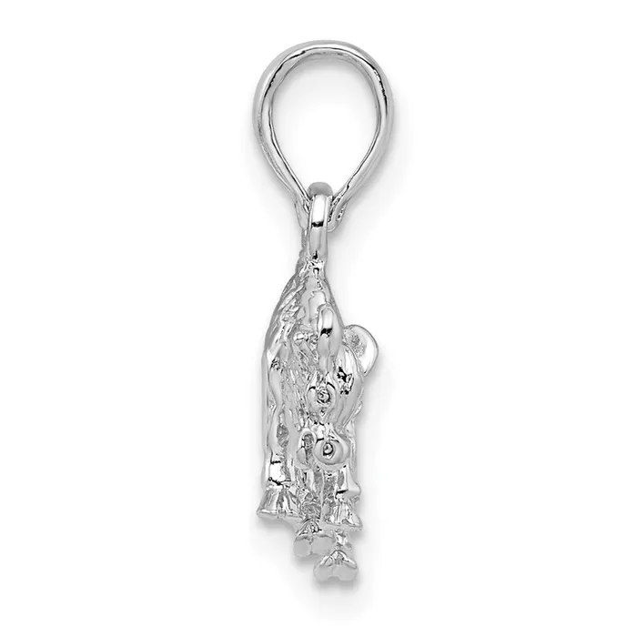 Necklaces Sterling Silver Polished 3D Taurus Zodiac Pendant TreasureFineJewelers
