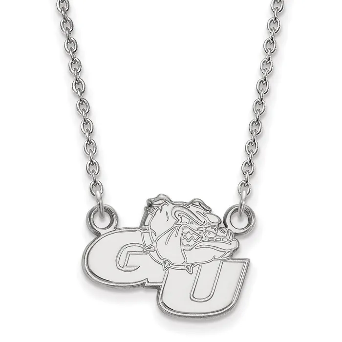 Necklaces TreasureFineJewelers 10K White Gold Gonzaga University Small Pendant wilth Necklace Necklaces TreasureFineJewelers 10K White Gold Gonzaga University Small Pendant wilth Necklace