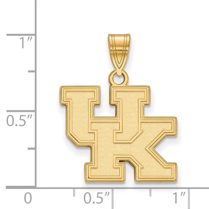 Necklaces TreasureFineJewelers 10K Yellow Gold University of Kentucky Medium Pendant