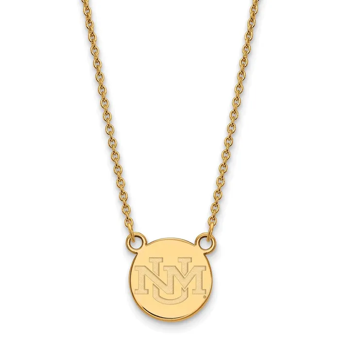 Necklaces TreasureFineJewelers 10K Yellow Gold University of New Mexico Small Pendant with Necklace Necklaces TreasureFineJewelers 10K Yellow Gold University of New Mexico Small Pendant with Necklace