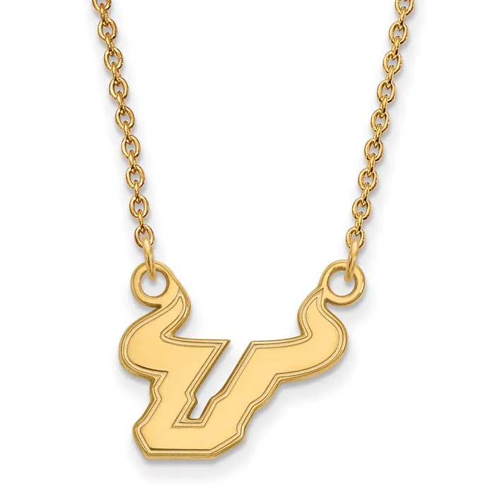 Necklaces TreasureFineJewelers 14k Gold University of South Florida Small Pendant Necklace Necklaces TreasureFineJewelers 14k Gold University of South Florida Small Pendant Necklace