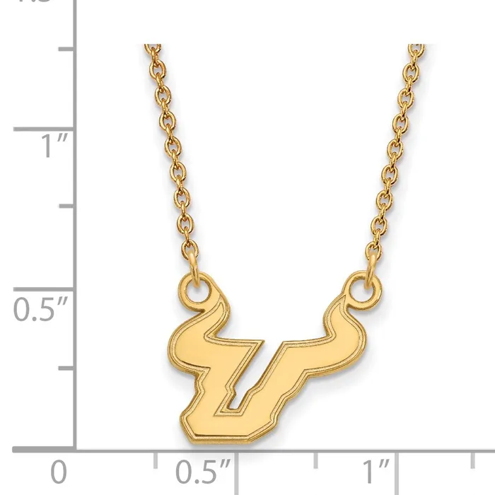 Necklaces TreasureFineJewelers 14k Gold University of South Florida Small Pendant Necklace