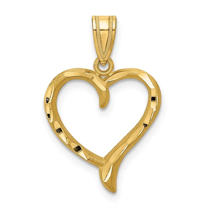 Necklaces TreasureFineJewelers 14K Polished Heart Pendant