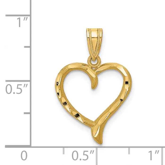 Necklaces TreasureFineJewelers 14K Polished Heart Pendant