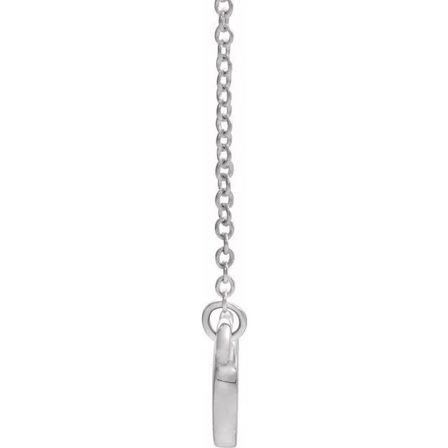 Necklaces TreasureFineJewelers 14K White Emerald Heart 16 Necklace