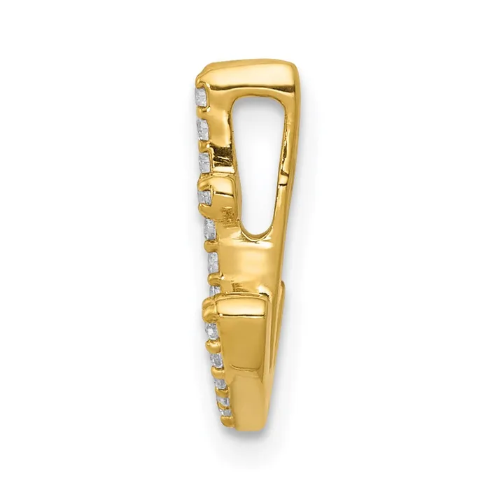 Necklaces TreasureFineJewelers 14k White Gold 110ct Diamond Anchor Chain Slide