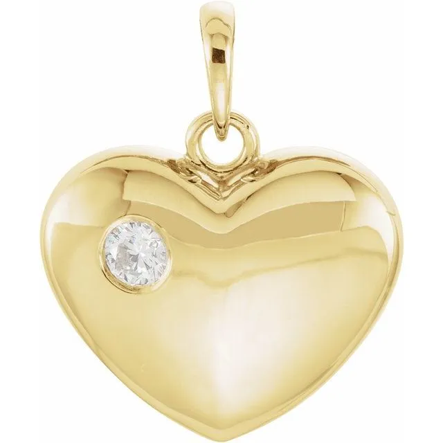 Necklaces TreasureFineJewelers 14K Yellow 110 CT Diamond 2015x16 mm Heart Pendant Necklaces TreasureFineJewelers 14K Yellow 110 CT Diamond 2015x16 mm Heart Pendant