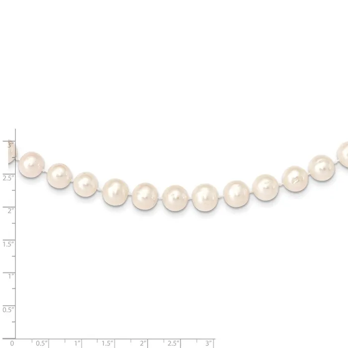 Necklaces TreasureFineJewelers 14k Yellow Gold 14k 910mm White Near Round Freshwater Cultured Pearl Necklace Chain