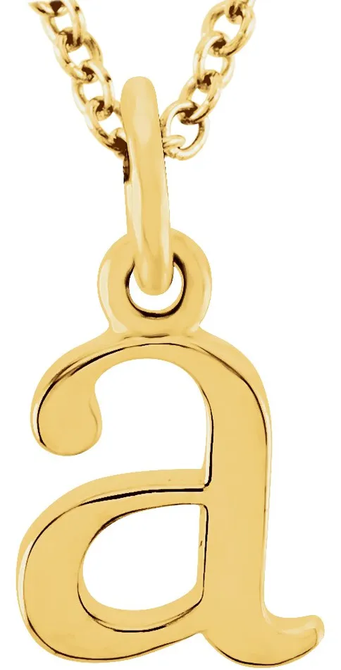 Necklaces TreasureFineJewelers 14K Yellow Gold Lowercase Initial a 16 Necklace Necklaces TreasureFineJewelers 14K Yellow Gold Lowercase Initial a 16 Necklace